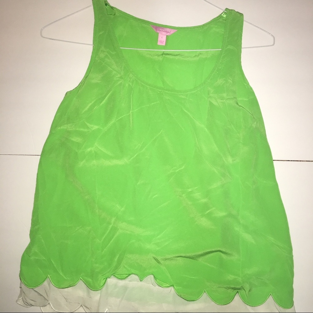 Lilly Pulitzer SILK blouse size large - Picture 2 of 5